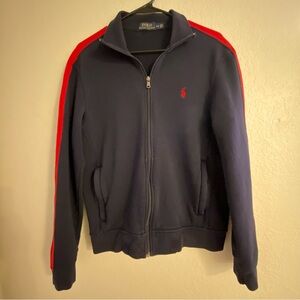 Ralph Lauren Blue and Red Varsity Bomber Jacket